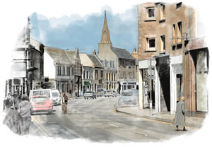 Dalkeith-High-Street-pen--ink